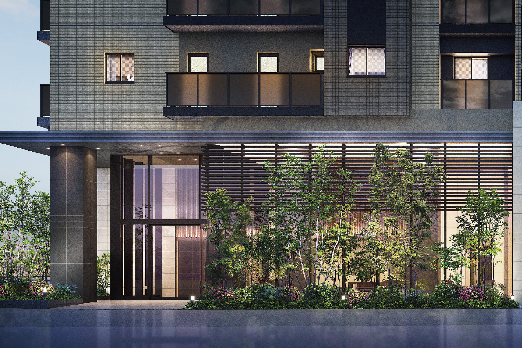 エントランスアプローチ完成予想図